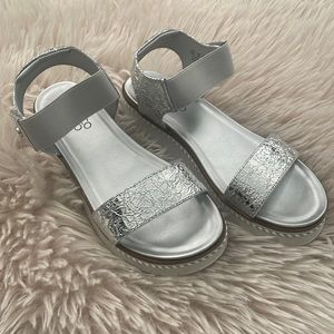 Franco Sarto silver sandal size 7